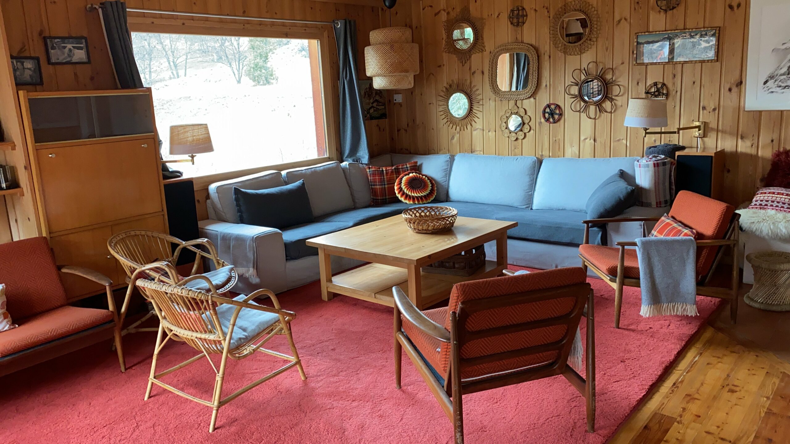 Le séjour. Déco Vintage.