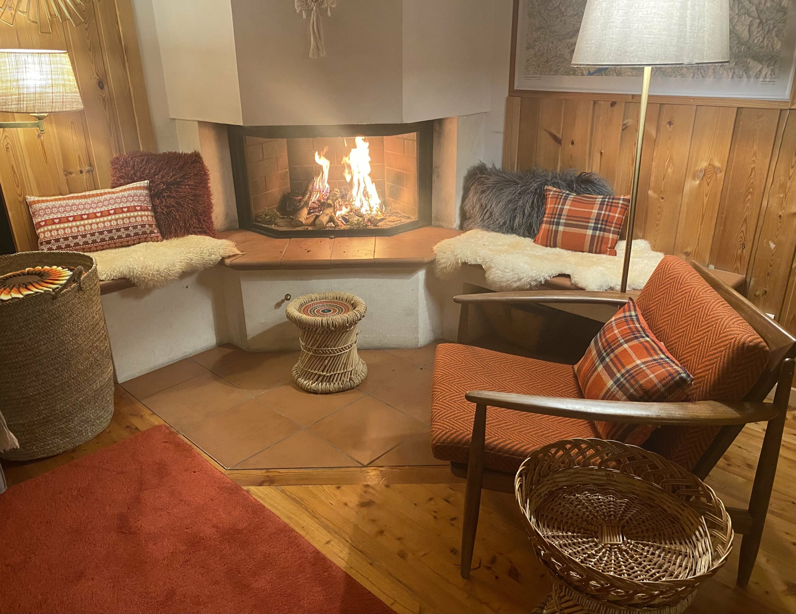 Le coin "Feu"dans le salon.